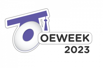 OpenEd Week logo of an O with a graduation cap on. Reads "OEWeek 2023."
